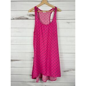 INSOMNIAX Women's Polkadot‎ Pink Gray Rayon Sleepwear Gown Size M/L